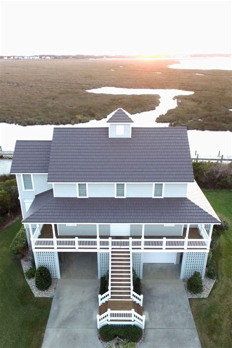 red metal roof house beach|coastal exterior metal roof.